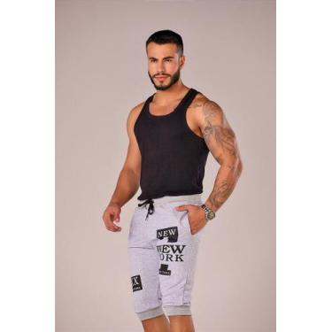 Imagem de Bermuda New York Masculina Jogger - Diamante Verde, Dusty gray, G 44-4