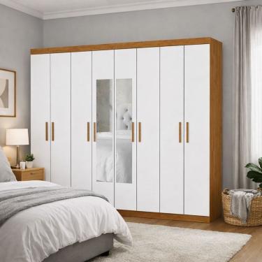 Imagem de Guarda Roupa 8 Portas Espelho Central Gran Prime-grand Line