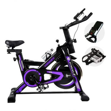 Imagem de Bicicleta Spinning Para Exercicios (roxa) (spin Force) Volante 13kg Model Wnnk001708 150kg