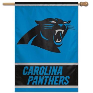 Imagem de Bandeira Vertical 70x100 Logo Team Carolina Panthers - Wincraft
