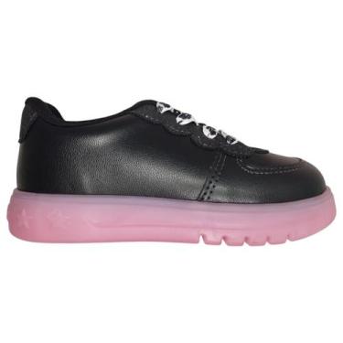 Imagem de Tenis Infantil Molekinha Casual Led Luz Menina 2742.203, Preto, 21