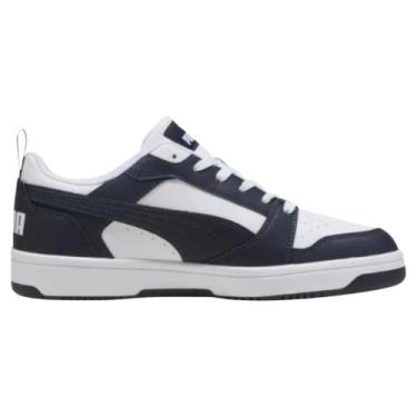 Imagem de Tênis Casual Masculino Puma Rebound V6 Low Original, 39, Branco, Marin