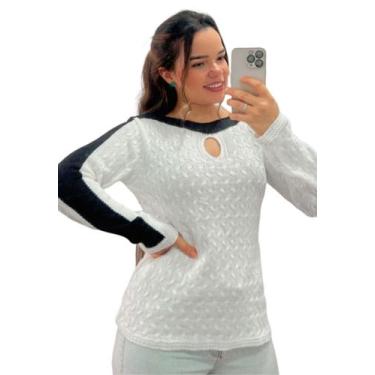 Imagem de Blusa Feminina Manga Longa - Penelope joy, Branco, Único, Feminino