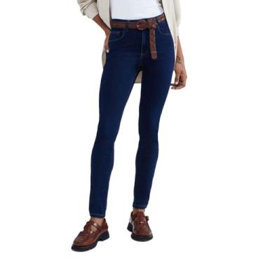 Imagem de Calça Feminina Hering Jeans Super Skinny - KZF47, 44, Azul