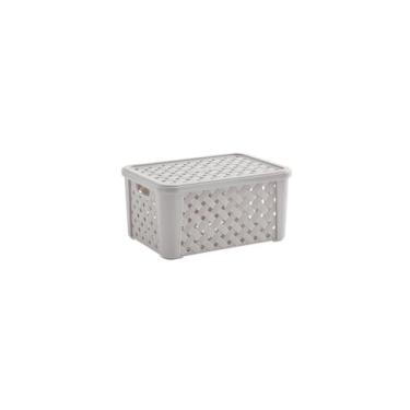 Imagem de Caixa Organizadora Organizador Com Tampa Rattan 24x17x12 - Paramount, 