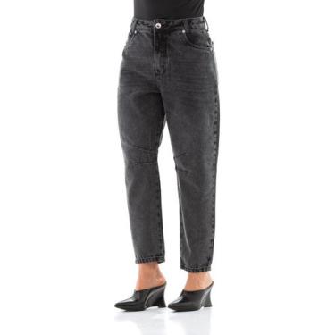 Imagem de Calça Jeans Feminina Arauto Balloon Black - ARAUTO JEANS, Preto marmor