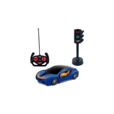 Imagem de Carrinho Controle Remoto Hot Wheels Luzes De Corrida - Multikids BR244