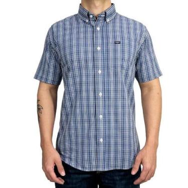 Imagem de Camisa Quadriculada Manga Curta Dawson, Azul, G