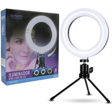 Imagem de Suporte Smartphone Exbom Iluminador Ring Light 14" 240 Leds 3200k 5600