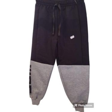 Imagem de Calça Moletom Infantil Masculina - Boys Stile, Preto c, Cinza, TAM 04