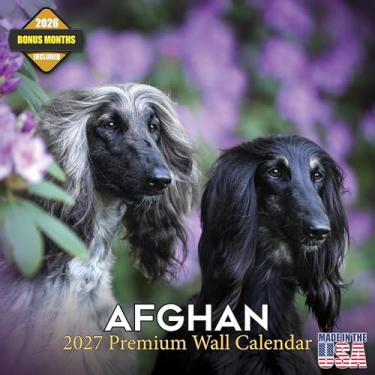 Imagem de 2024 2025 Afghan Hound Calendar - Dog Breed Monthly Wall Calendar - 12 x 24 Open - Thick No-Bleed Paper - Giftable - Academic Teacher's Planner Calendar Organizing & Planning - Made in USA