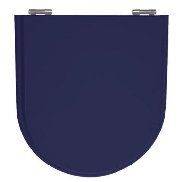 Imagem de Assento Laqueado Calypso Azul Navy Tampa para Vaso Incepa Mdf  - LOJAR