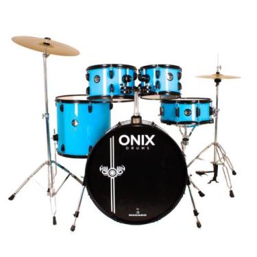 Imagem de Bateria Acústica Tagima Nagano Onix Smart 22" C/ Banco, Baby Blue