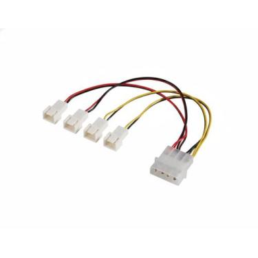 Imagem de Cabo Molex para Cooler - 4 Coolers x 3 pinos - 15 cm - Akasa AK-CB001