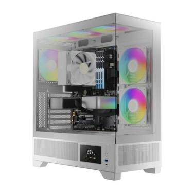 Imagem de Gabinete Gamer Gamdias Atlas M1 Branco - Lateral e Frontal em Vidro - 