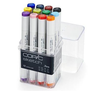 Imagem de Marcador Copic Sketch Estojo 12 Cores Basic