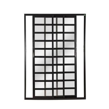 Imagem de Porta de Aluminio de Correr 210x120cm 3 Folhas com Travessa Topsul Pre
