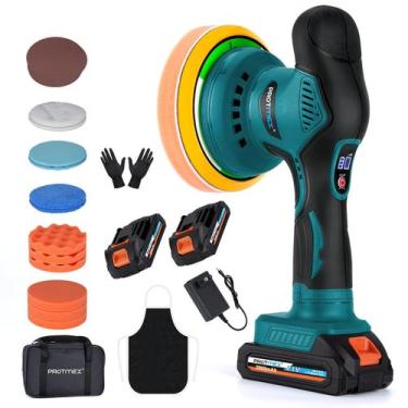 Imagem de Bateria dupla de 21 V com amortecedor de carro sem fio Protmex 6"