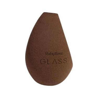 Imagem de Esponja ruby rose de maquiagem glass super macia chanfrada