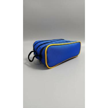 Imagem de Estojo Escolar 3 Divisórias Azul com Porta Lápis - Congratulations Sto