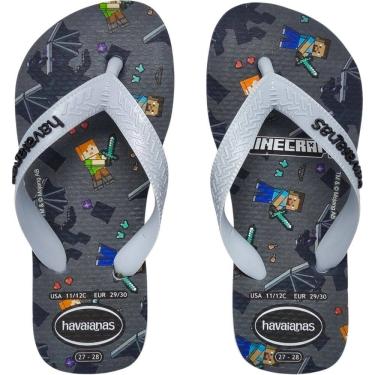 Imagem de Chinelo Dedo Infantil Menino Casual Dia a Dia Praia Havaianas Kids Minecraft