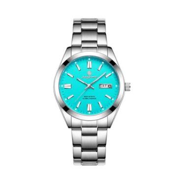 Imagem de Relógio De Pulso Masculino Com Pulseira De Aço Prata, À Prova d'Água, 