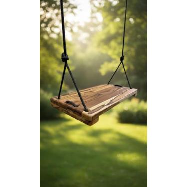 Imagem de Balanço Infantil Madeira Teca 50cm com Corda - Congratulations Store