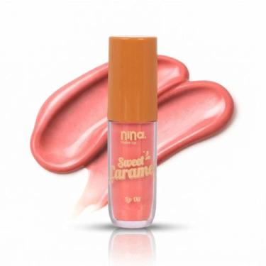 Imagem de Lip Oil Nina Sweet Pink Hidratante Labial com Brilho Natural Para Maqu