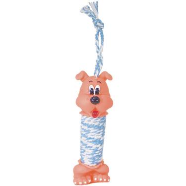 Imagem de Brinquedo de Vinil LCM Cachorro com Corda - Laranja
