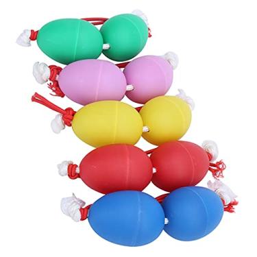 Imagem de Ovos de maracas, conjunto de ovos musicais de aprendizagem de música ecológicos, corda de nylon para profissionais para iniciantes