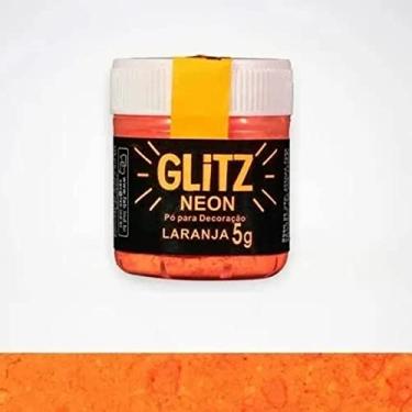 Imagem de Corante Pó Glitz Neon Laranja Brilha Na Luz Negra