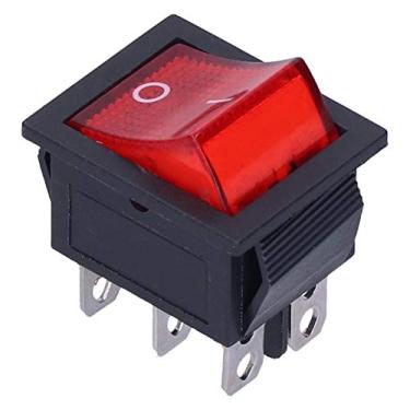 Imagem de Interruptor oscilante, fonte de alimentação com interruptor oscilante vermelho para eletrodomésticos para luzes de carro elétrico
