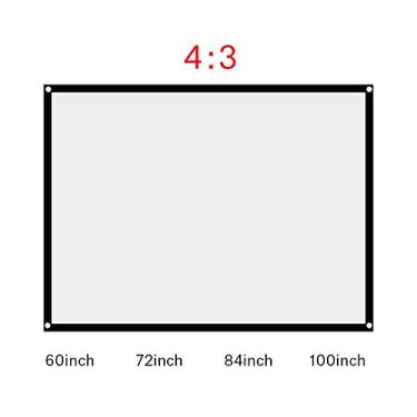 Imagem de Zopsc Tela de projetor portátil 60 – 100 polegadas, dobrável, não vinca, branco, projetor, cortina de projeção 43, para acampamento ao ar livre, cinema ao ar livre, Zopscdgbx0tmcs5-03