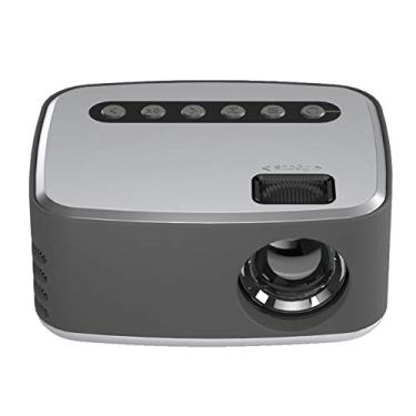 Imagem de Mini projetor, projetor de foco curto projetor portátil 1920x1080p projetor hd com luz led para fones de ouvido computadores para home theater(Plugue UE)