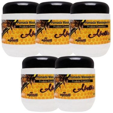 Imagem de Atacado 5 Pomada Massageadora Abelha 240G Apinil Muscular