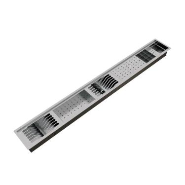 Imagem de Calha Úmida Canal Organizador Equipado Escorredor Inox Embutido