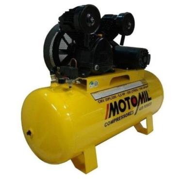 Imagem de Compressor 20 Pés 200 Litros 2 Pistões 5Hp Trifásico Motomil