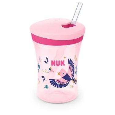 Imagem de Copo Evolution Action Com Canudo 230Ml +12M Muda Cor Rosa