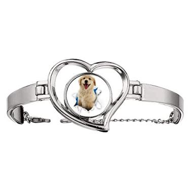 Imagem de N/A N/A Pulseira animal de papel quebras choque filhotes coração joia pulseira fio bracelete, medium, metal