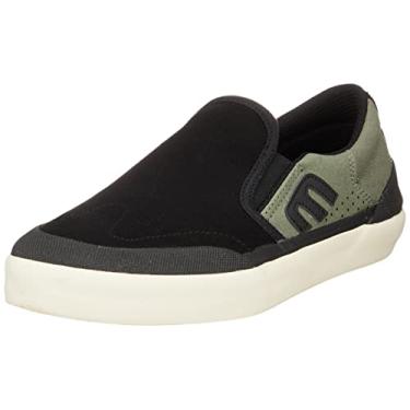 Imagem de etnies Tênis unissex para skate, preto/oliva, 27,5 cm, Preto/verde-oliva, One Size