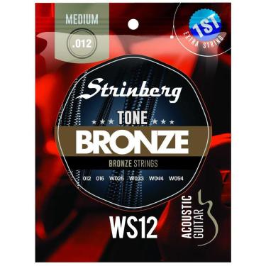 Imagem de Encordoamento Cordas Violão Aço Strinberg 012 Ws12
