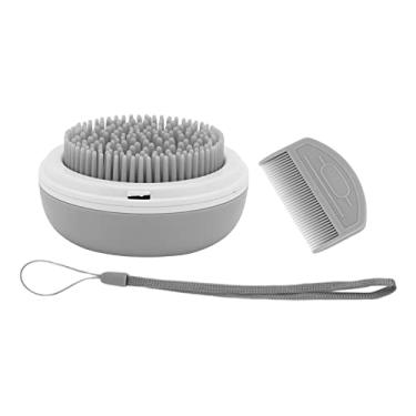 Imagem de Escova de cuidados para cães, escovas de massagem de silicone de borracha macia pente ferramenta de banho xampu para animais de estimação, escova de banho, pente de borracha de massagem calmante, antiderrapante para cães de pelo médio curto, gato, porquinho-da-índia