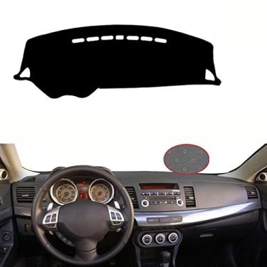 Imagem de MIVLA Capa de painel de carro personalizada para painel de painel de pára-sol, para Mitsubishi Lancer 2008-2017 acessórios interiores automotivos