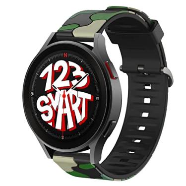 Imagem de Pulseira de Silicone Camuflada Marca 123Smart Compatível com Galaxy Watch 7 Watch 6 Watch5 Pro R900 R910 R920 R905 R915 R925 40mm 44mm 45mm 46mm 47mm