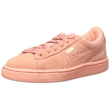 Imagem de Tênis infantil clássico Puma Suede JR (criança pequena/criança grande), Desert Flower/Desert Flower, 5 Big Kid