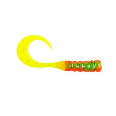 Imagem de Berkley PowerBait Ribbontail Grubs, Firetiger, 7,6 cm (3") (15 unidades)