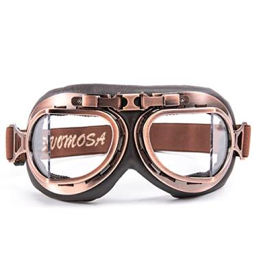 Imagem de Óculos para Capacete Moto Proteção Aviador Chopper Café Racer Bronze