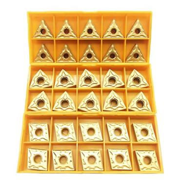 Imagem de ASZLBYM 30 peças CNMG 431 + WNMG 431 + TNMG 331 CNC Lathe Indexável Lâmina de Inserção de Giro de Carboneto Sólido para Suporte de Ferramentas de Torneamento de Torno para Acabamento de Aço