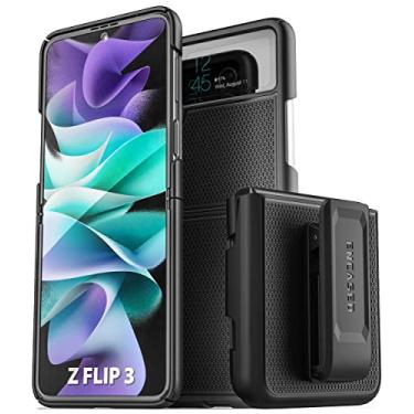 Imagem de Encased Capa DuraClip para Galaxy Z Flip 3, capa fina para celular com coldre para Samsung Z Flip 3 5G