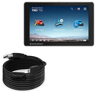 Imagem de Cabo BoxWave compatível com Rand McNally TND 750 (Cabo da BoxWave) - Cabo DirectSync (4,5 m) Cabo Extra Longo de Carga e Sincronização para Rand McNally TND 750 - Preto